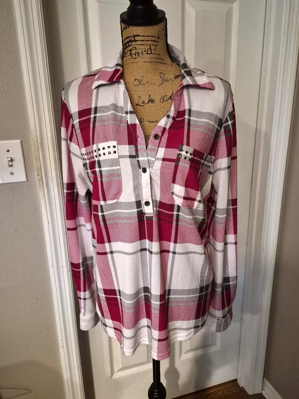 New York Laundry Flannel Type Shirt Size Large